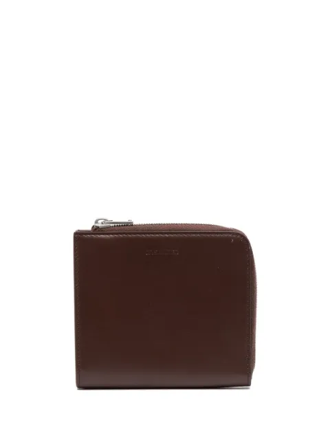 Jil Sander embossed-logo zip-up card holder