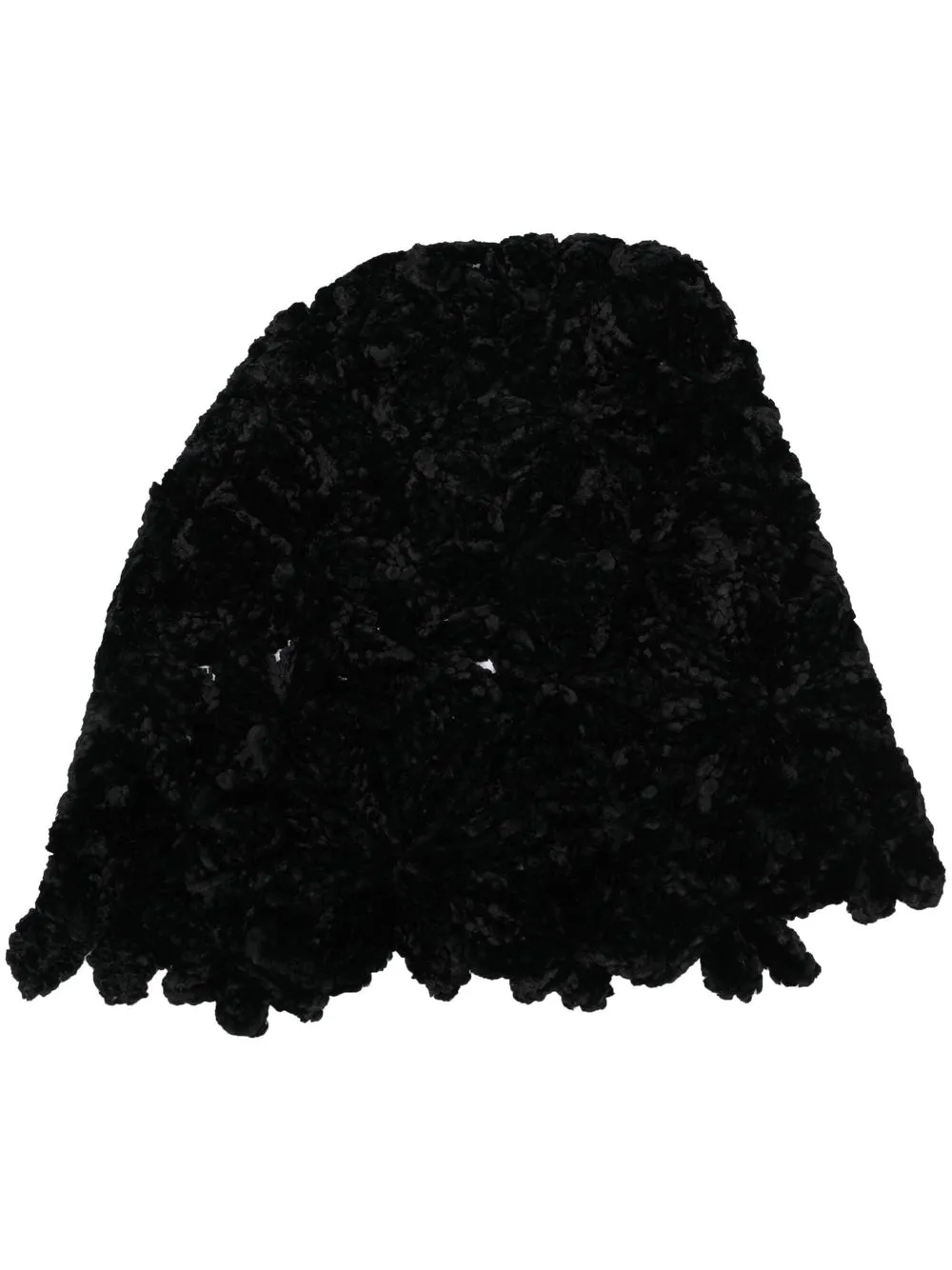 

Jil Sander floral appliqué beanie - Black