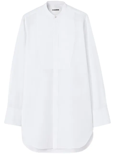 Jil Sander collarless cotton shirt