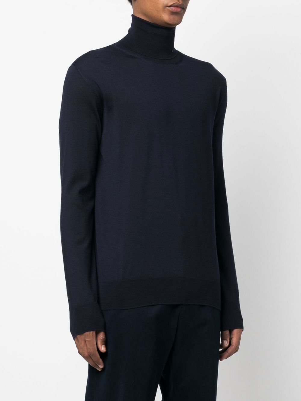 Shop Jil Sander Roll-neck Merino Wool Jumper In Blau