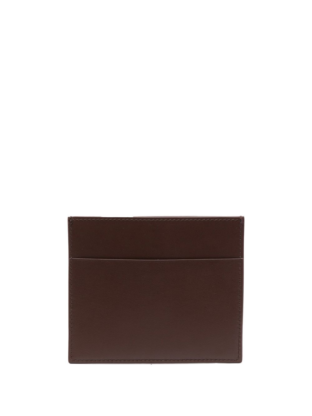 Jil Sander embossed-logo cardholder - Brown