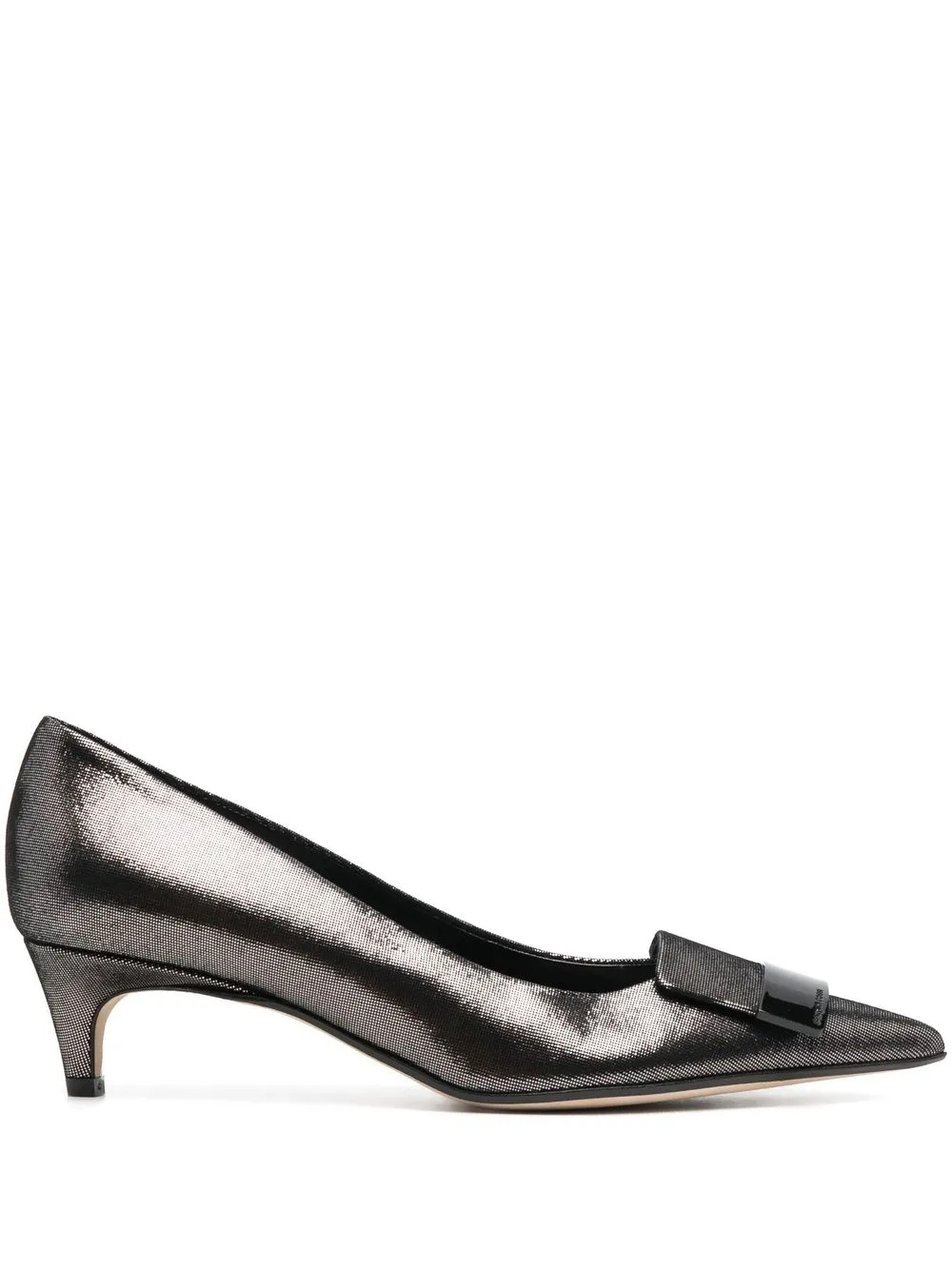 

Sergio Rossi 55mm metallic-effect pumps - Black