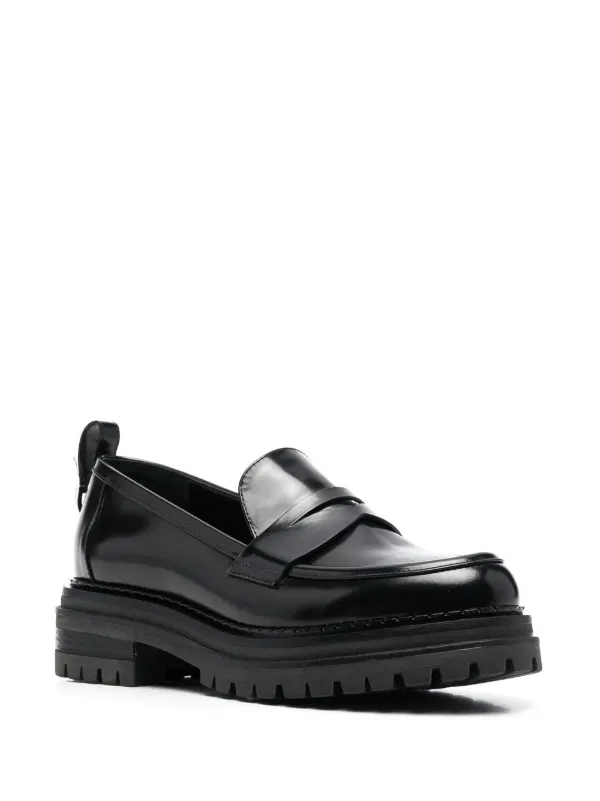 極美品✨sergio rossi SR PRINCE LOAFERS BLACK Loafers Black Low heel: 15mm, sr Twenty Buckle - Loafers