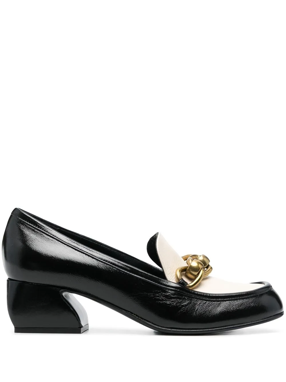 

Sergio Rossi chain-link colour-block loafers - Black