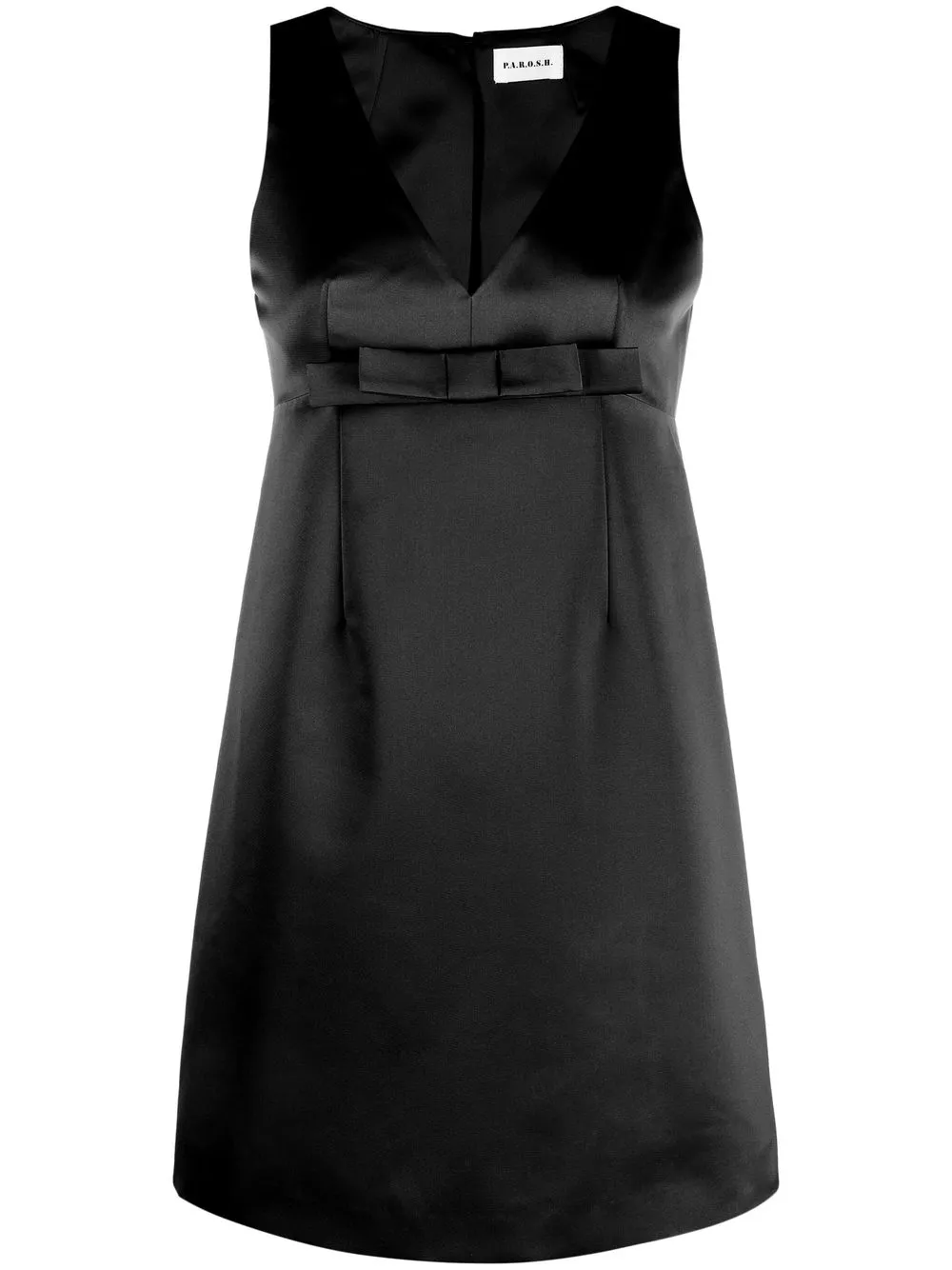 

P.A.R.O.S.H. vestido sin mangas con cuello en V - Negro