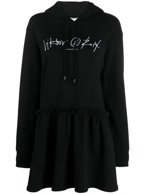 Viktor & Rolf logo-embroidered sweatshirt dress