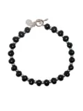 DOWER AND HALL beaded T-bar fastening bracelet - Black