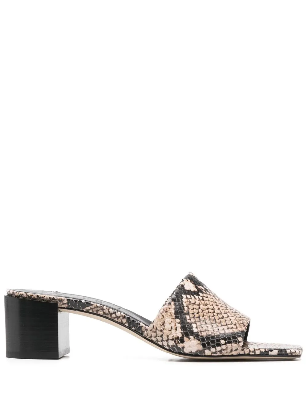 

Aeyde snakeskin-effect 55mm leather sandals - Neutrals