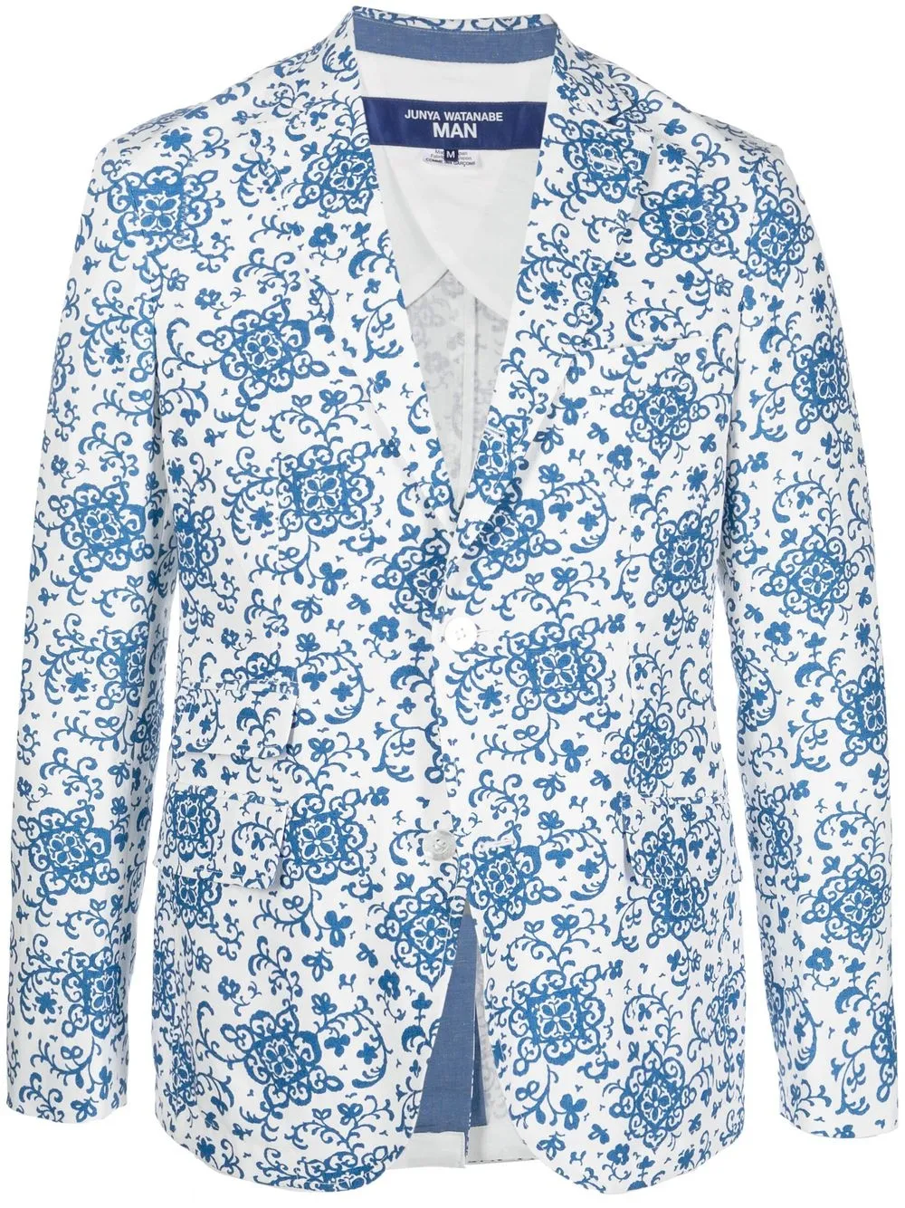 

Junya Watanabe MAN blazer con estampado floral - Blanco