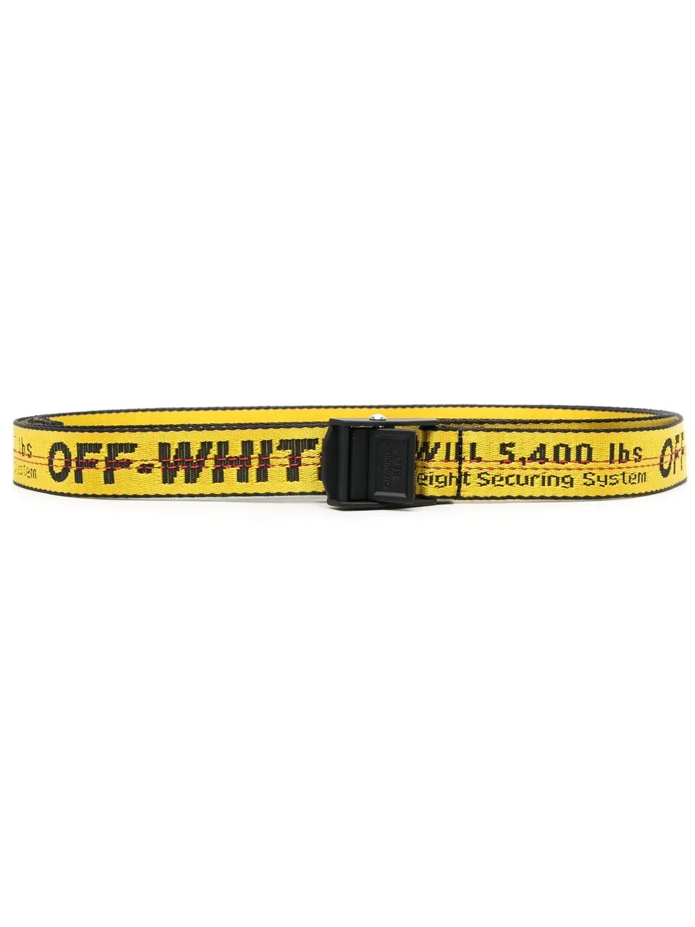 logo-embroidered tape belt