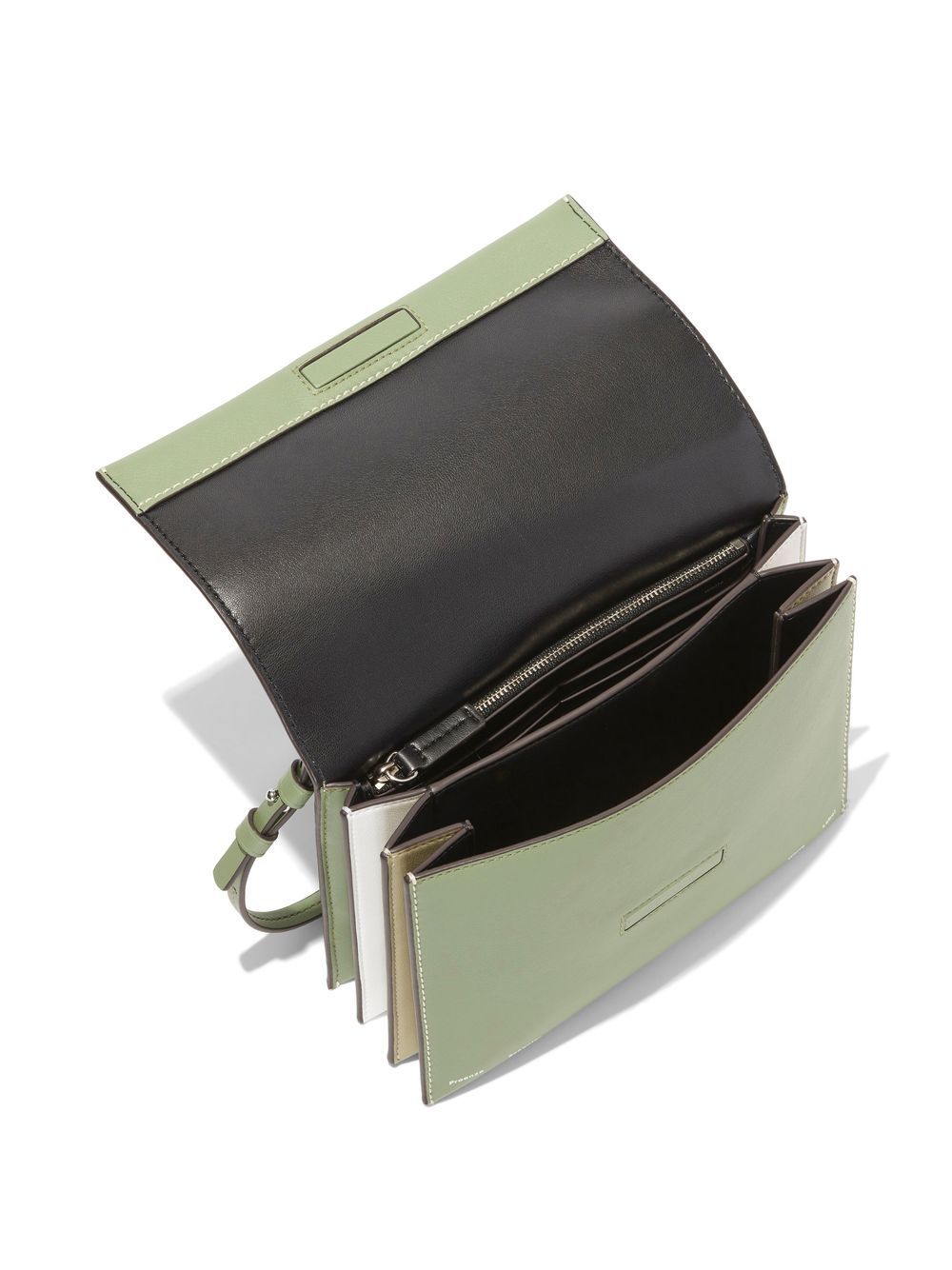 Shop Proenza Schouler White Label Accordion Flap Shoulder Bag In Green