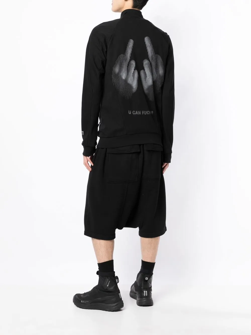 11 By Boris Bidjan Saberi Sweater met logoprint - Zwart