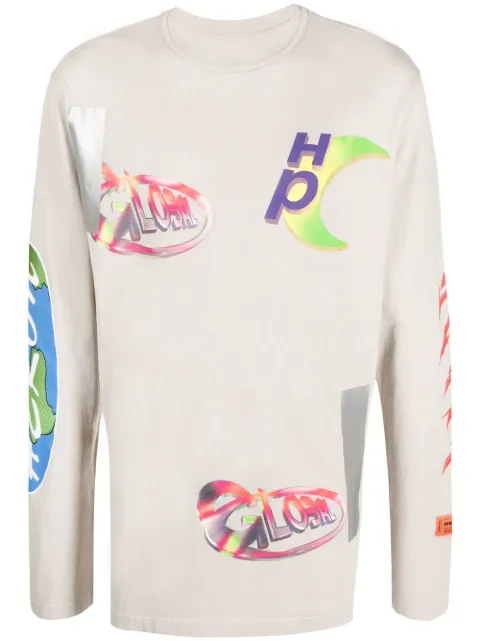 Heron Preston OS Global Collage long-sleeve T-shirt