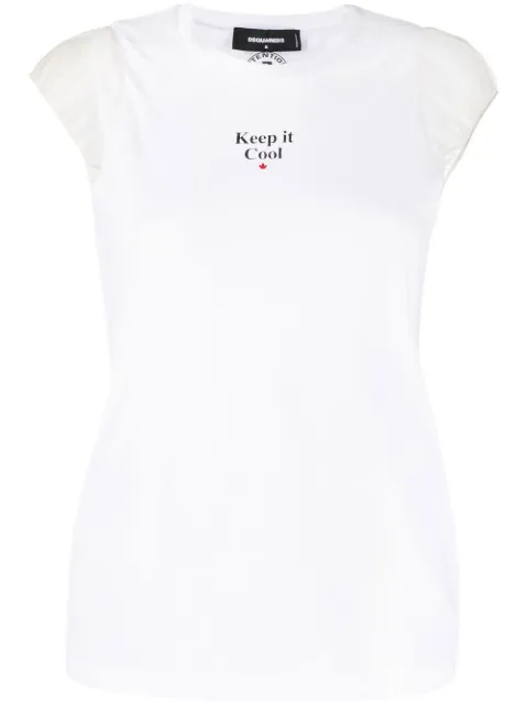 DSQUARED2 slogan print T-shirt Women