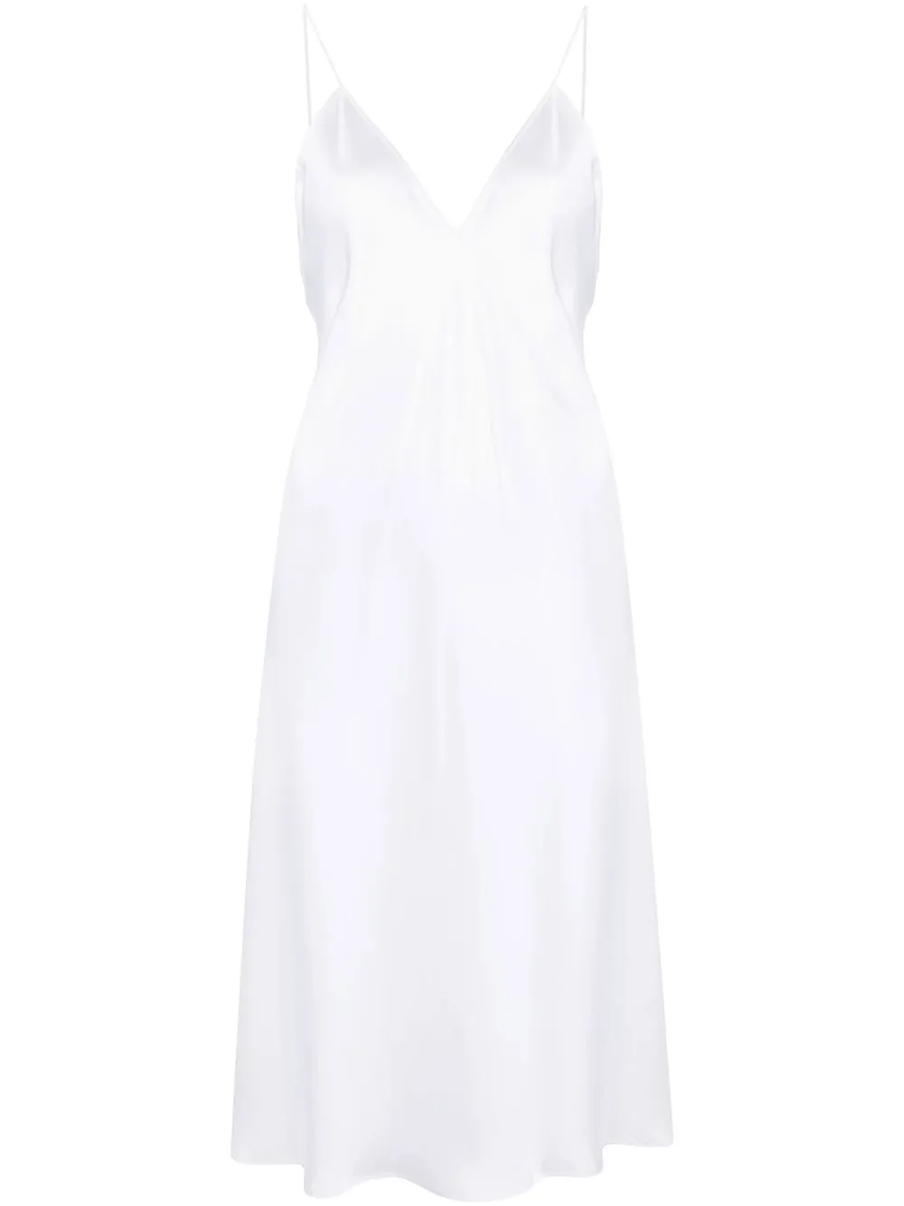 

Jil Sander vestido midi con escote en la espalda - Blanco