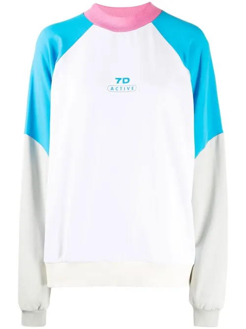 Sweat colour block à encolure ronde - 7 DAYS Active - Modalova