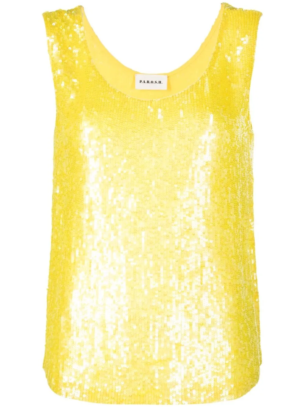 

P.A.R.O.S.H. sequined vest top - Yellow