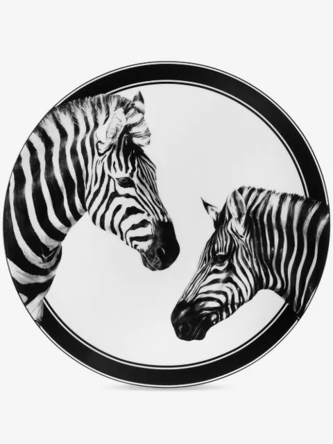 Dolce & Gabbana zebra-print porcelain charger plate (31cm)