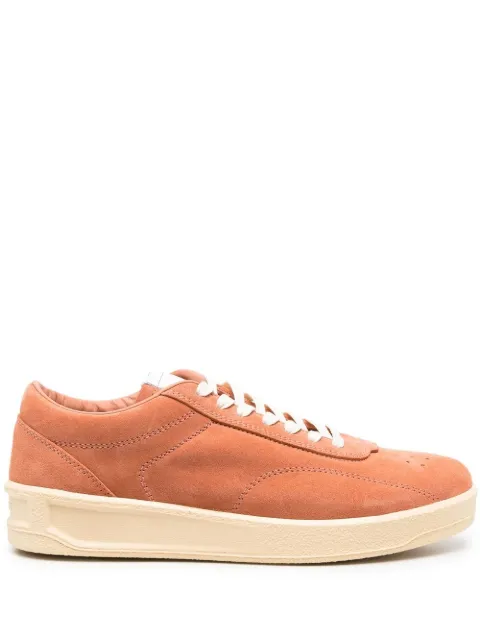 Jil Sander embossed-logo lace-up sneakers