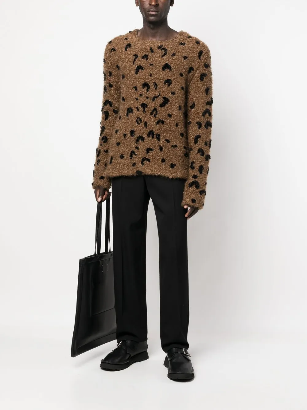 Jil Sander 嵌花针织圆领毛衣 | 毛衣 | Image 2