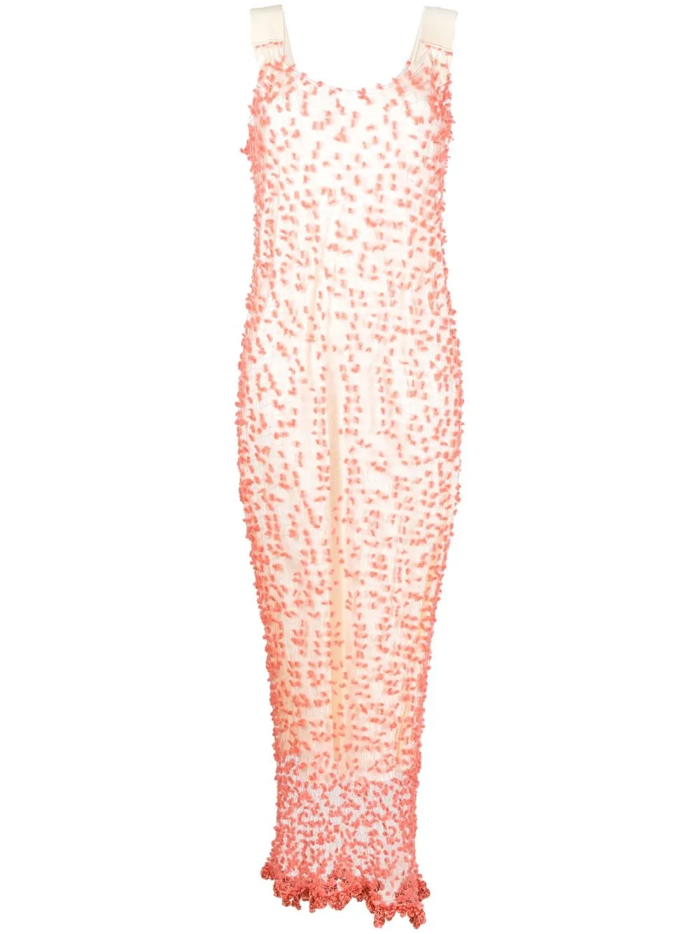 

Jil Sander vestido midi bordado - Rosado