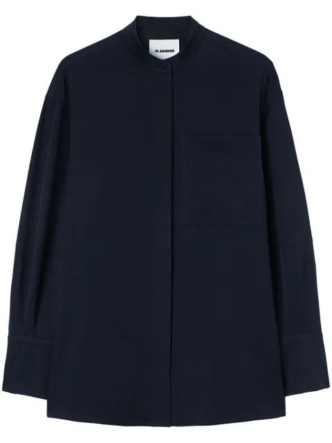 Jil Sander camisa sin cuello con botones