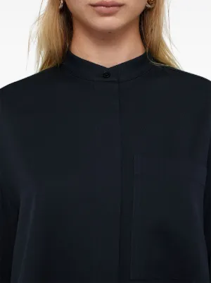 【美品】JIL SANDER ノーカラーシャツ ブラック 38 Jil Sander ノーカラー シャツ | ブルー | FARFETCH JP