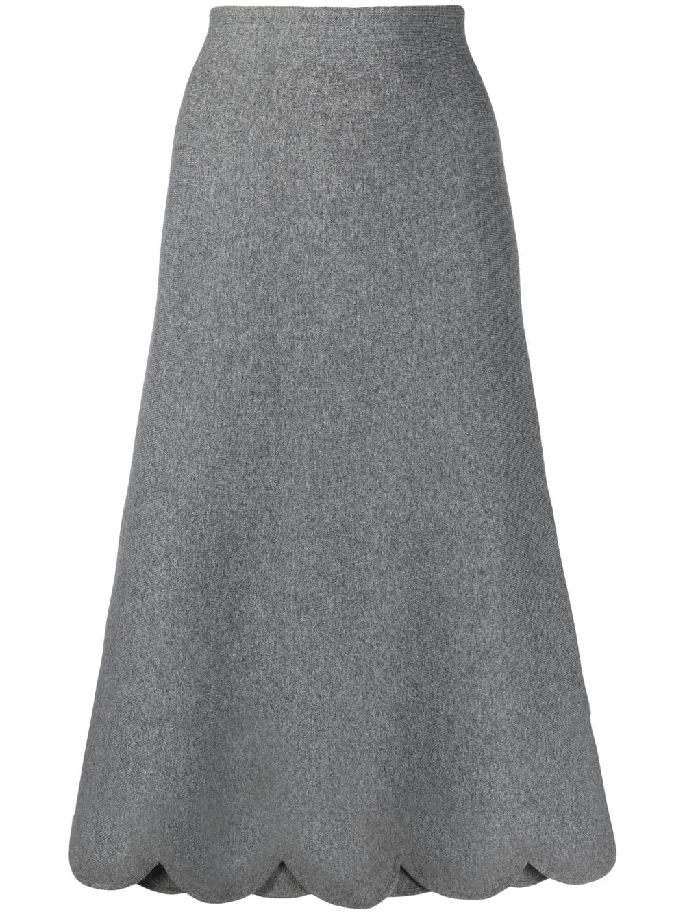 

Jil Sander falda corta con dobladillo festoneado - Gris