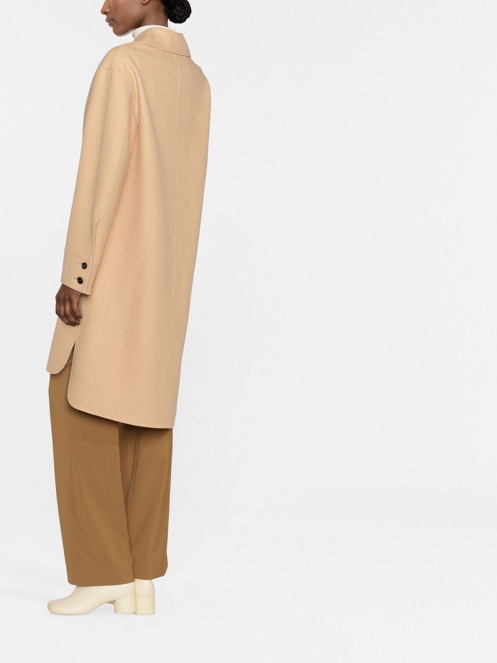 Shop Jil Sander Cashmere Single-breasted Coat In Nude