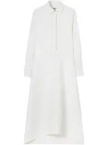 Jil Sander long-sleeve cotton long dress - White