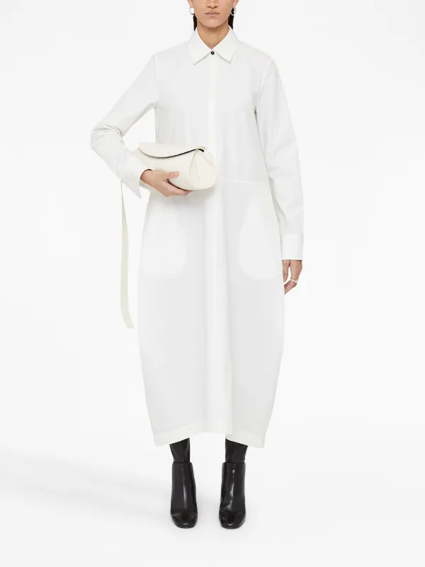Jil Sander ロングドレス | ホワイト | FARFETCH JP