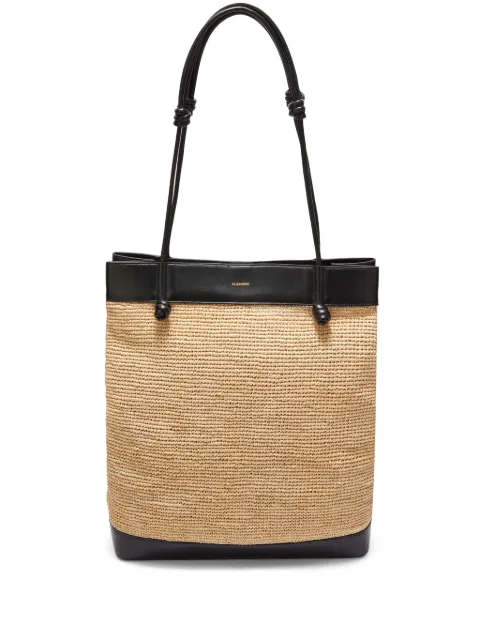 Jil Sander two-tone interwoven tote 