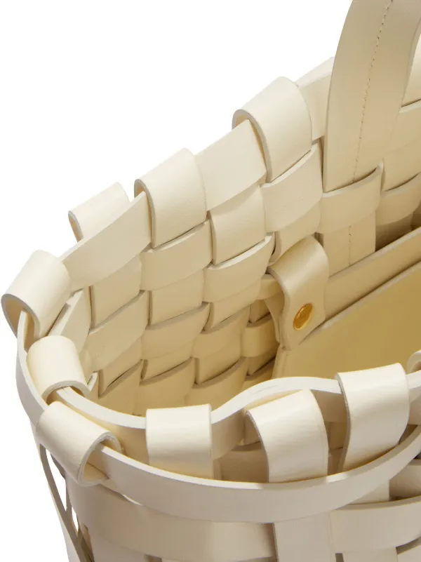 Jil Sander ウーブン バスケットバッグ | ホワイト | FARFETCH JP