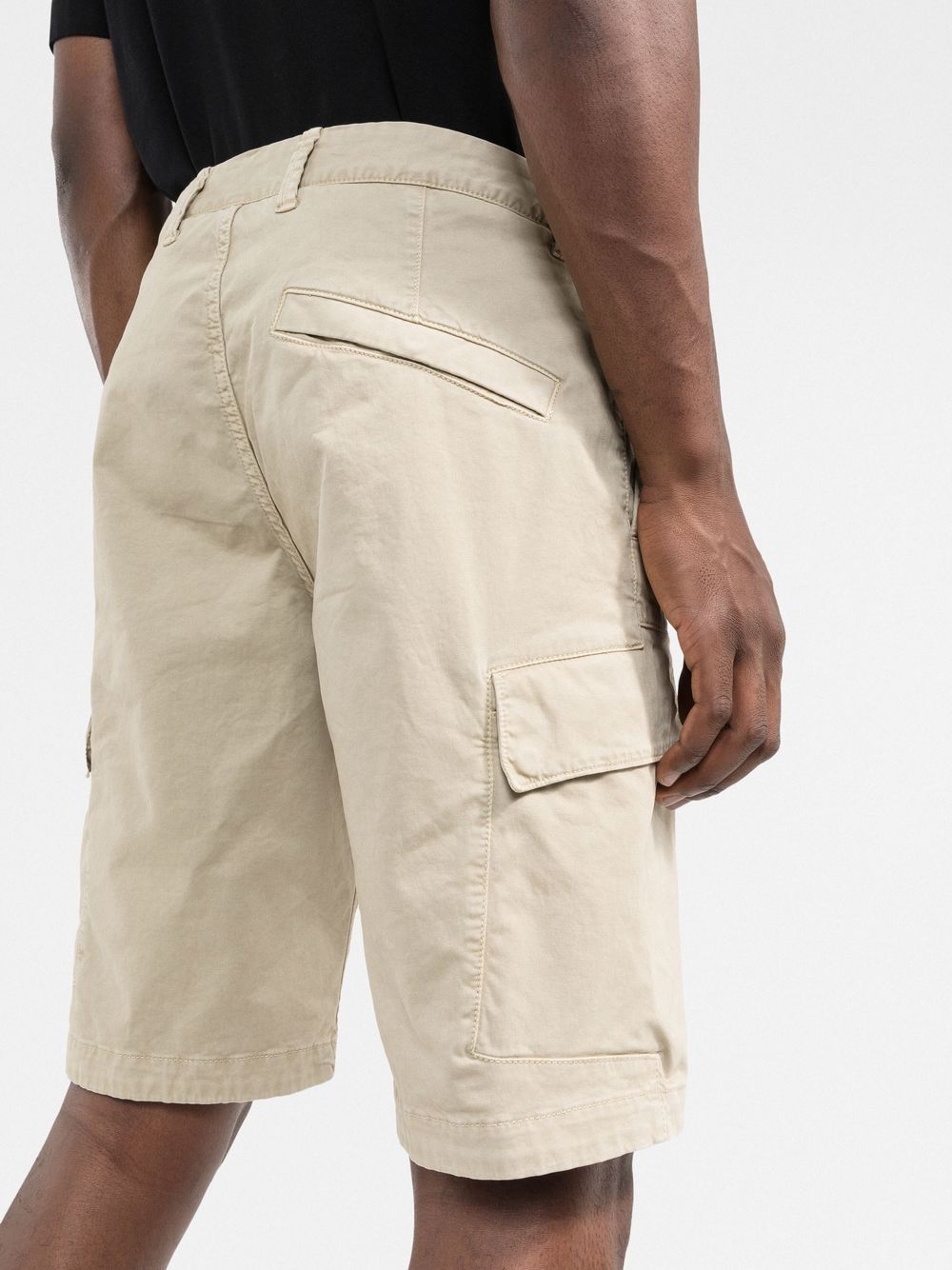 stone island cotton cargo shorts