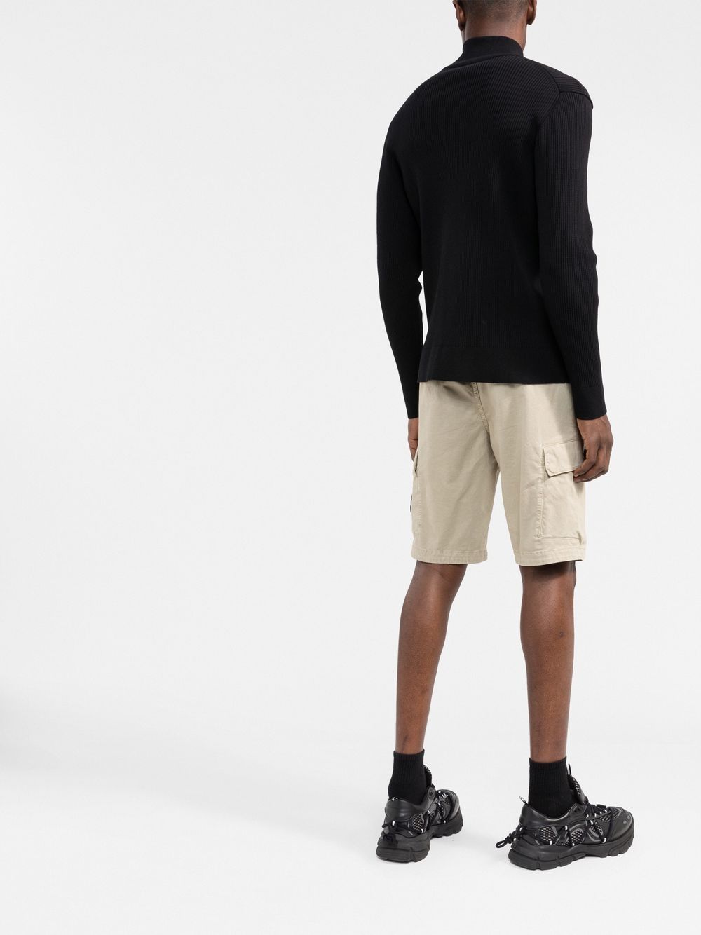 stone island cotton cargo shorts