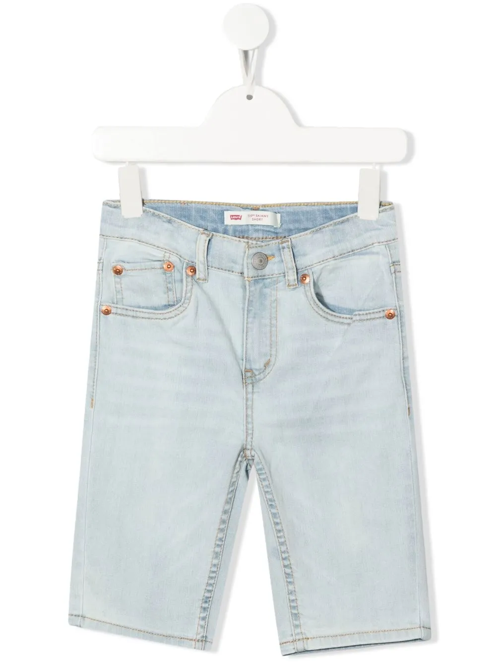 

Levi's Kids shorts de mezclilla con efecto lavado - Azul