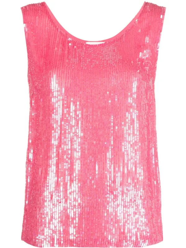 P A R O S H スパンコール タンクトップ Farfetch