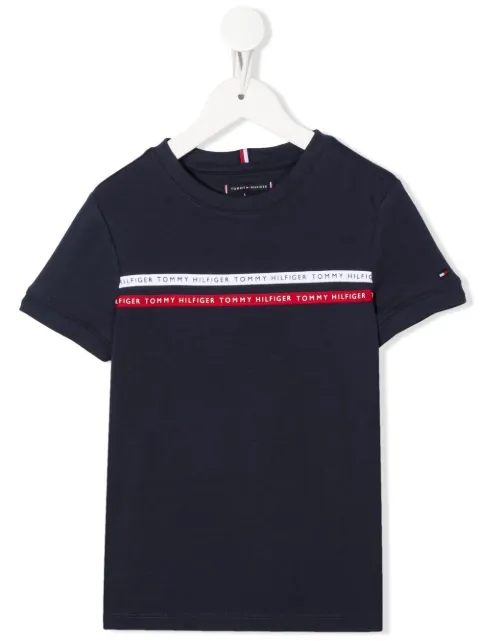 Tommy Hilfiger Junior logo-stripe short-sleeve T-shirt