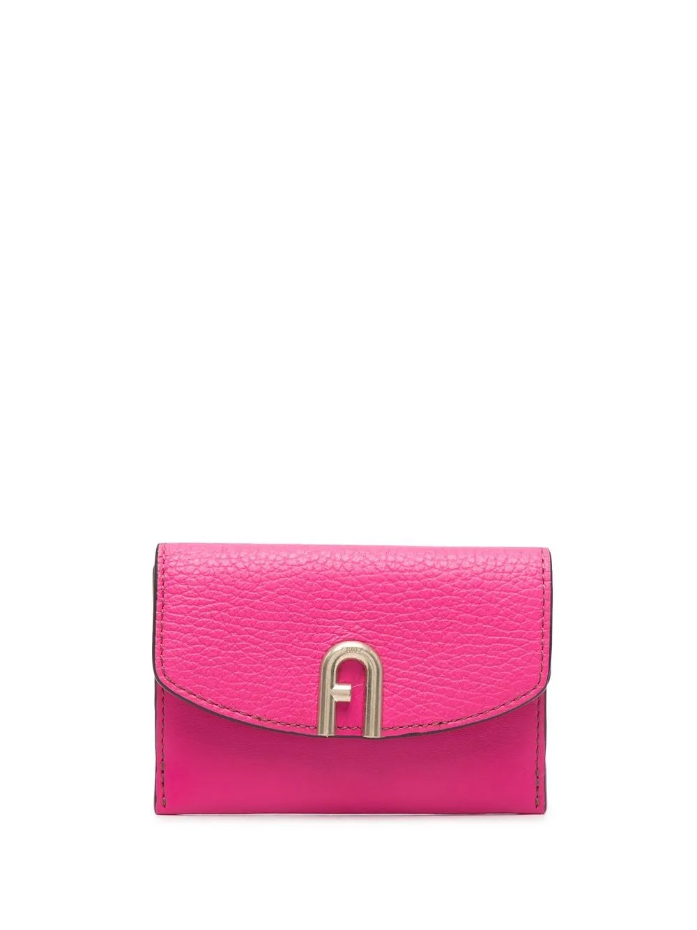 

Furla cartera granulada con placa del logo y - Rosado