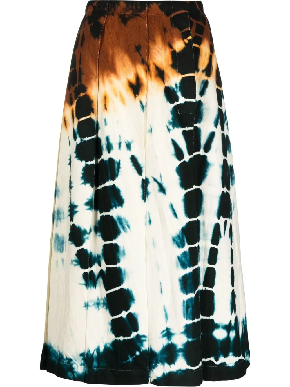 

Jil Sander falda midi acampanada con estampado tie-dye - Blanco