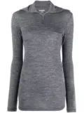 Jil Sander logo-print roll-neck knitted top - Grey