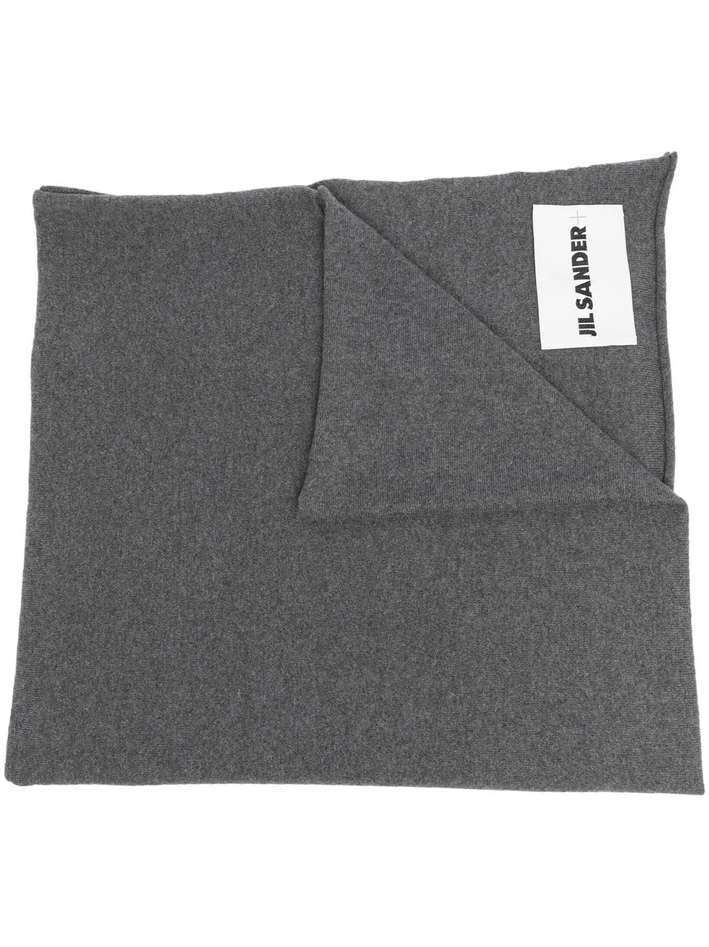 logo-patch cashmere scarf