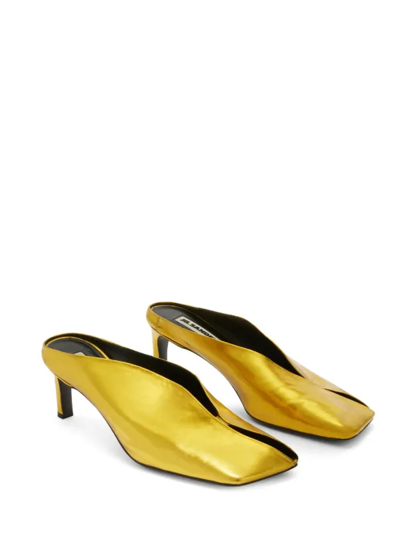 Jil sander＊Pumps ハイヒールパンプス＊送料込 Jil Sander - Fringe-trimmed slingback pumps Jil Sander