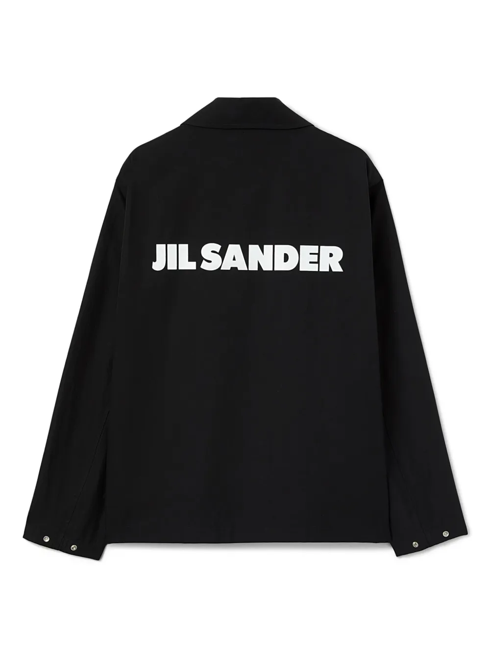 Jil Sander ロゴプリント シャツジャケット | ブラック Jil Sander ロゴプリント シャツジャケット | ブラック