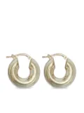 Jil Sander logo-engraved silver hoop earrings
