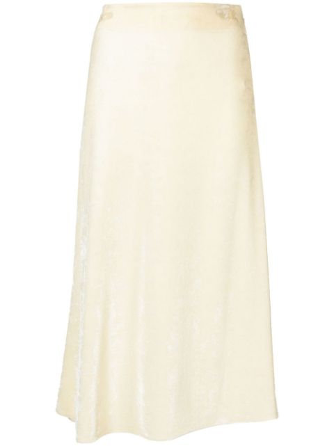 Jil Sander velvet-effect A-line skirt