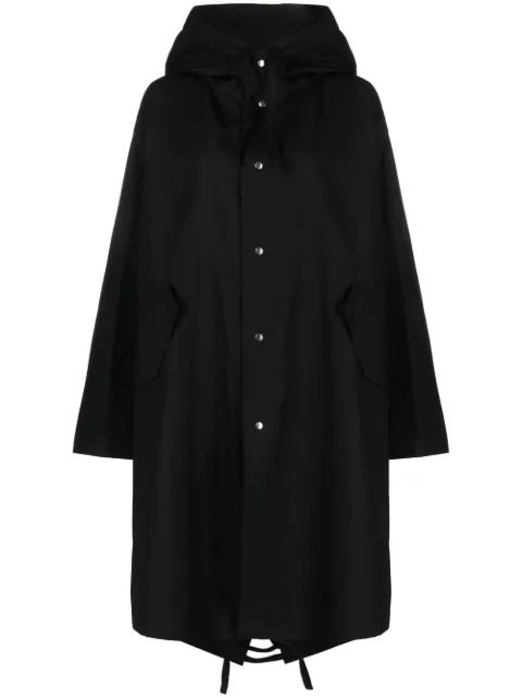 Jil Sander logo-print cotton coat 