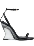 Sergio Rossi Evangelie 100mm wedge sandals - Black