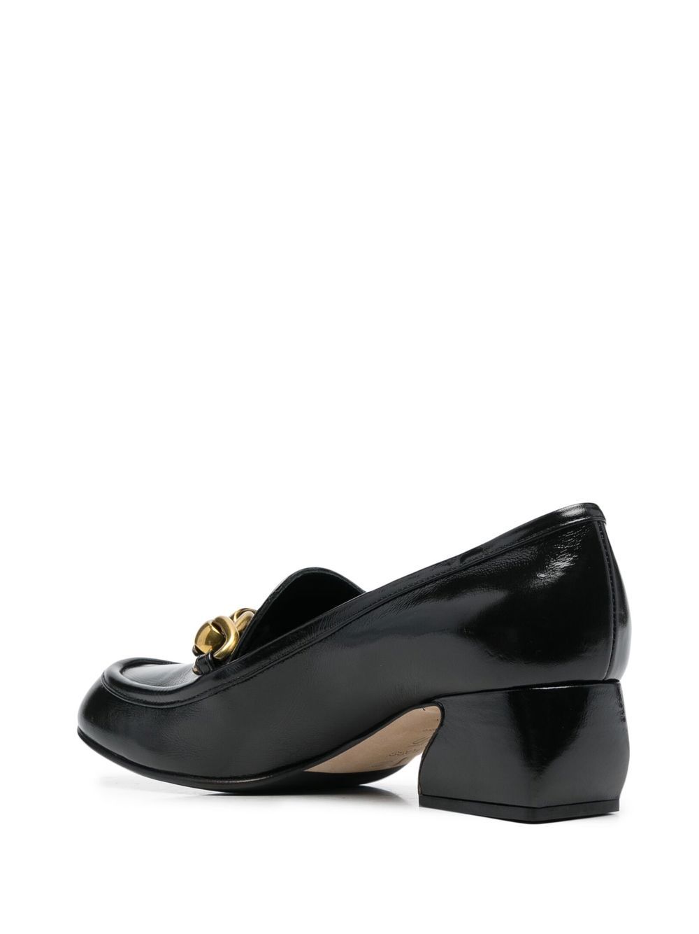 SERGIO ROSSI CHAIN-LINK LOAFER PUMPS 