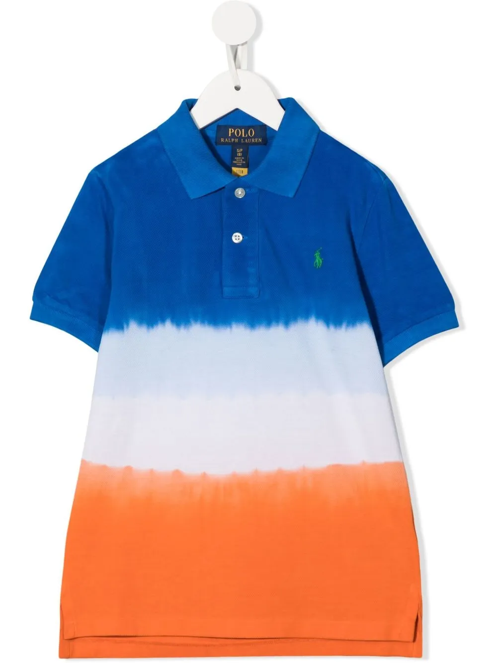 

Ralph Lauren Kids striped embroidered-logo polo shirt - Blue